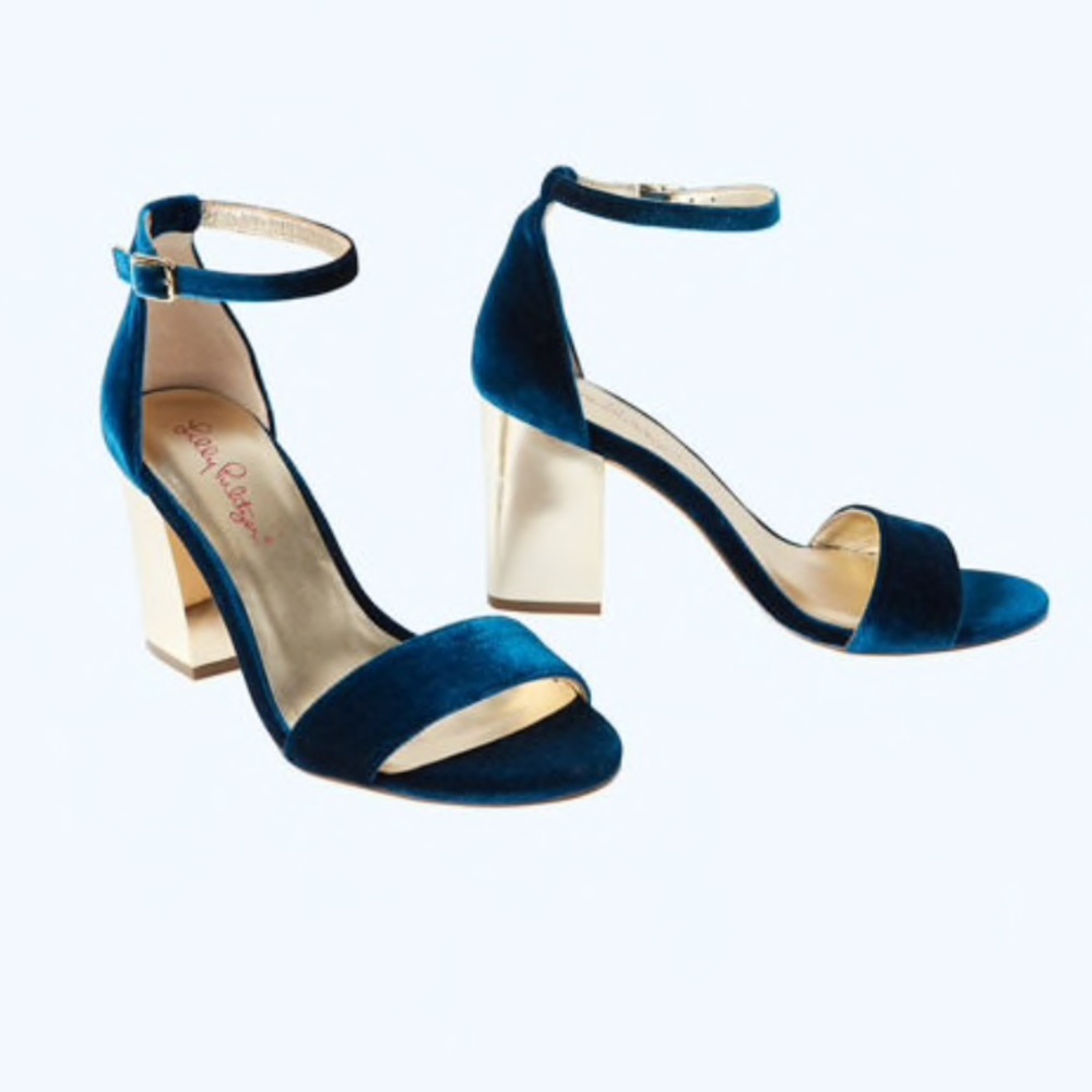 Lilly Pulitzer Amber Lynn Sandal sz 8 Inky Navy